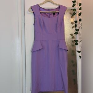 Lilac White House Black Market Dress